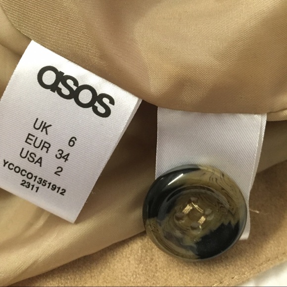 Asos Hooded Wool Trench Cape Coat - Picture 3 of 5